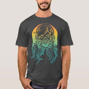 Fille Anime colorée avec Masque à gaz T-shirt Prem