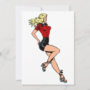 Fille au charme rétro à côté, blonde bombshell