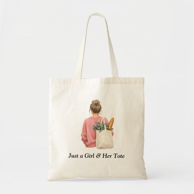 Fille au shopping cosy Sac fourre-tout rose pull (Devant)