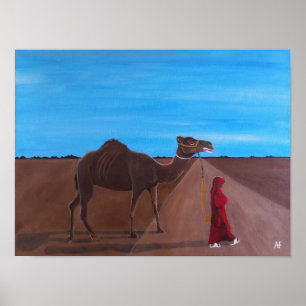 Fille au tableau de chameau par Alfred Fox