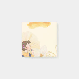 Fille aux fleurs 6 Post-it