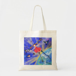 Fille aux oiseaux Ressort Sac fourre-tout