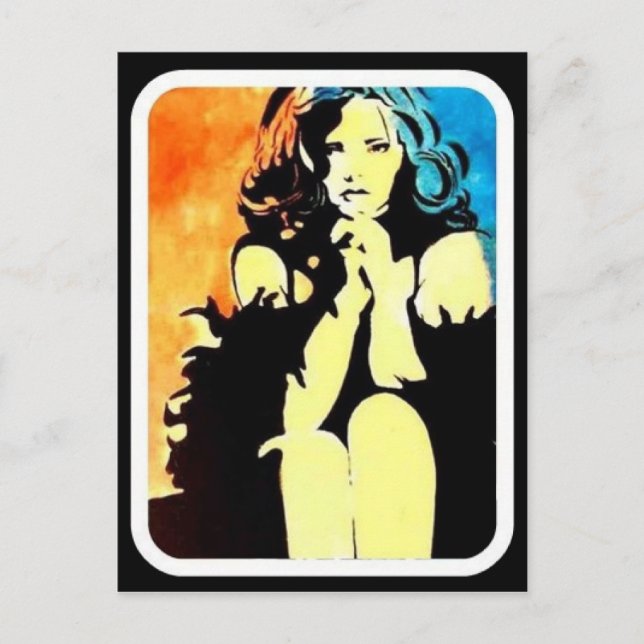 Fille avec carte postale Boa (Devant)