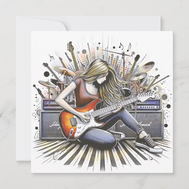 Fille avec des vibes musicales (Devant)