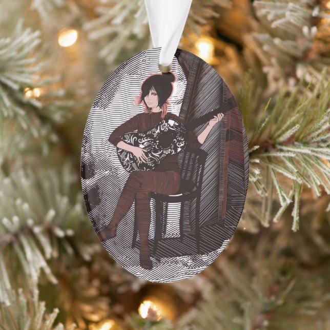 Fille avec guitare  (Arbre)