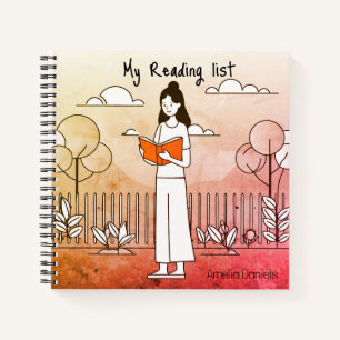 Fille avec livre - Liste de lecture