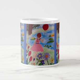Fille Avec Mug Rouge Balloon