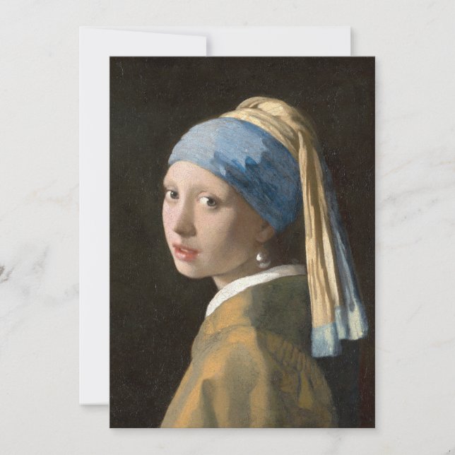 Fille avec une oreille perle | Johannes Vermeer (Devant)