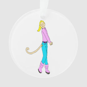 fille avec une queue