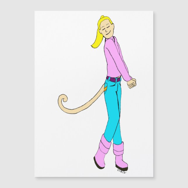 fille avec une queue (Devant)