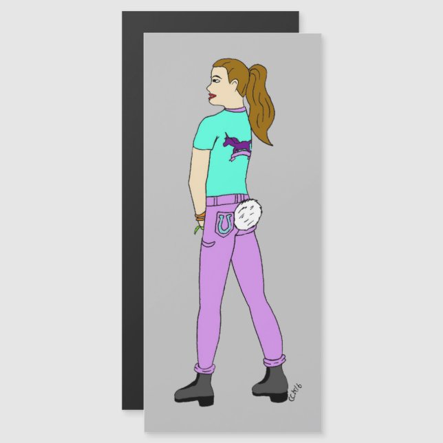 fille avec une queue de lapin (Devant / Derrière)