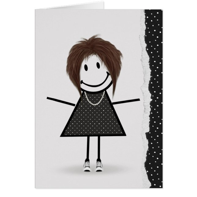 Fille Bâton d'Anniversaire avec Baskets (Devant)