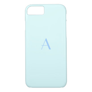 Fille bébé bleu iPhone 7 Coque avec Monogramme