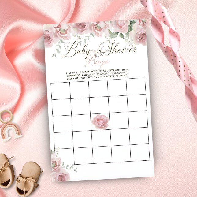 Fille bébé en Fleur Baby shower Bingo Jeu (Créateur téléchargé)