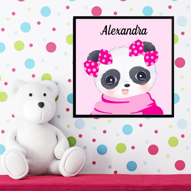 Fille Bébé Panda Pink Photo Imprimer (Créateur téléchargé)