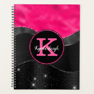 Fille Black Grey Hot Rose Waves Glam Monogramme No