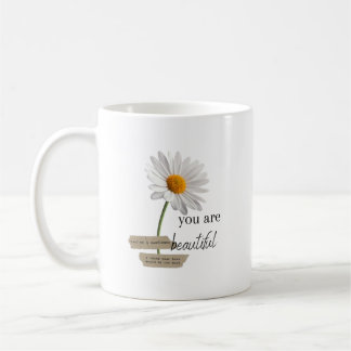 Fille Blanc Fleur Fleur Vintage Café Mug
