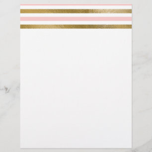Fille Blush Motif rose, blanc et or