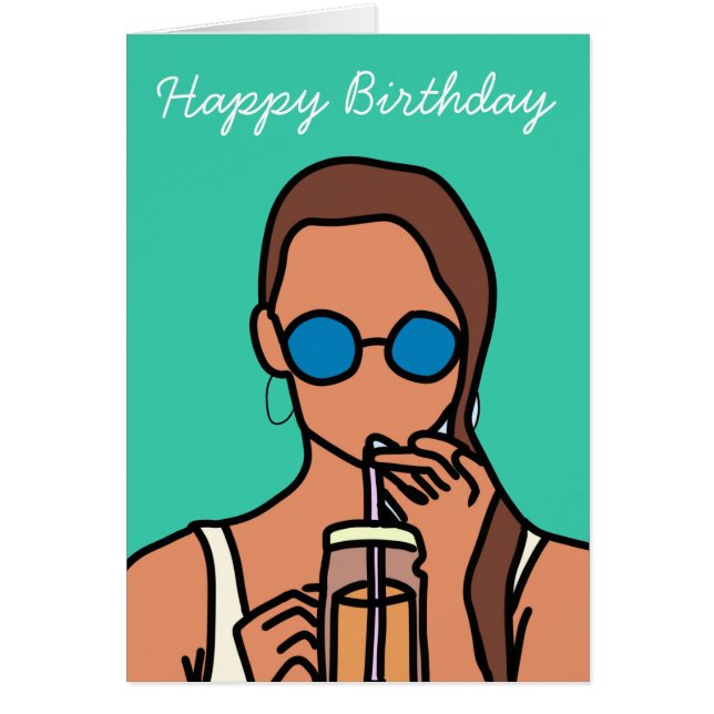 Fille buvant du thé aux bulles adolescente moderne (Devant)