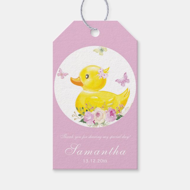 FILLE CANARD EN CAOUTCHOUC Étiquettes préférées (Devant)