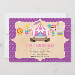 Fille Carnaval Annival Fête Invitation