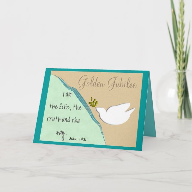 Fille catholique "Jubilé d'or" Cartes et cadeaux (Devant)