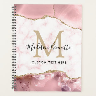 Fille Chic Blush Parties scintillant Or Rose Agate