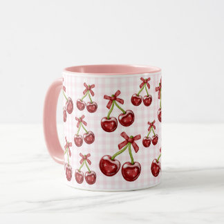 Fille Coquette Rose En vichy Rouge Cerise Mug