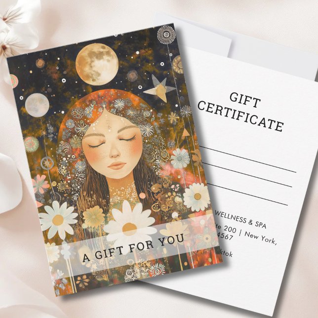 Fille cosmique Boho Moon Certificat-cadeau (Cosmic Girl Boho Moon Gift Certificate)