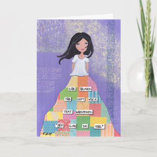 Fille courageuse - Carte d'art fin inspirante