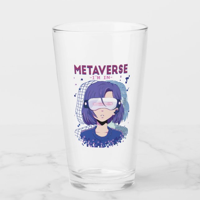 Fille d'anime lunettes de réalité virtuelle Verre (Devant)