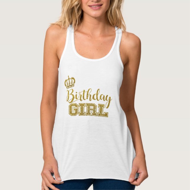 Fille d'anniversaire Débardeur (Devant)