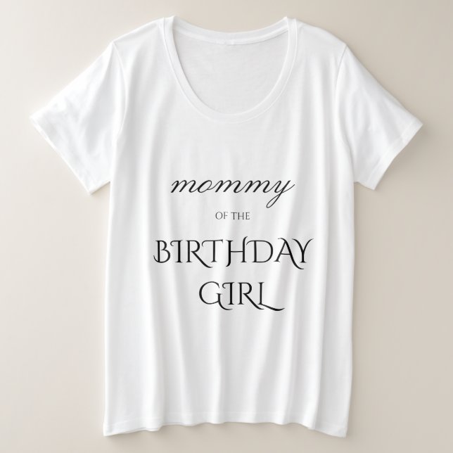 Fille d'anniversaire parent plus taille femmes (Design devant)