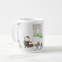 Fille dans la tasse de Paris