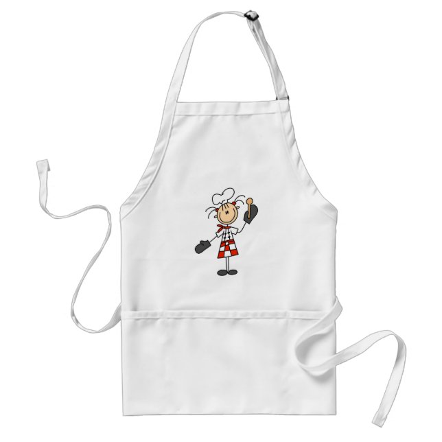 Fille de chef avec le tablier en bois de cuillère (Devant)
