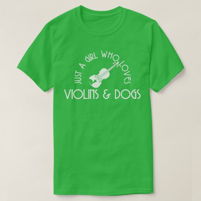 Fille de chien de violon TShirt (Design devant)