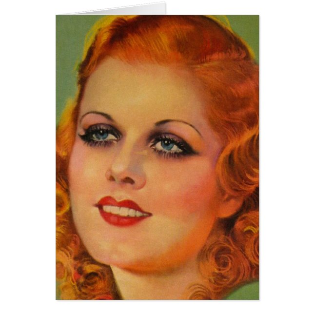 Fille de couverture Star du cinéma Femme Rétro Vin (Devant)