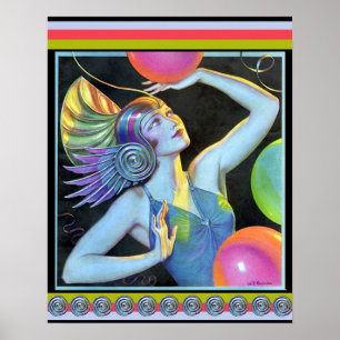 Fille de cru d'art déco
