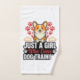 Fille de dressage de chien Corgi Vintage Vector Co