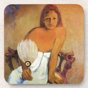 Fille de Gauguin avec des dessous de verre d'une