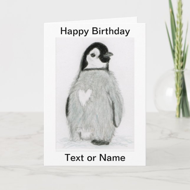 FILLE DE LA CARTE D'ANNIVERSAIRE DU COEUR DE PENGU (Devant)