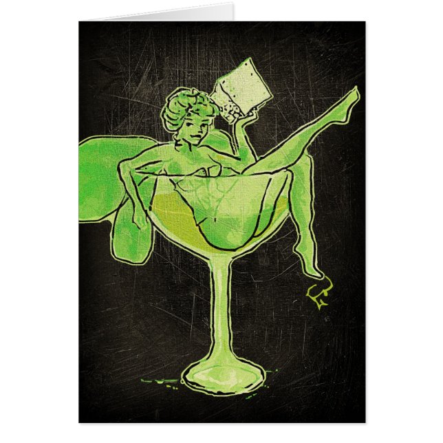 Fille de l'absinthe dans un verre (sans texte) (Devant)