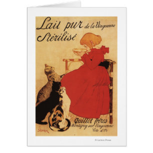 Fille de lait de Vingeanne avec des chats