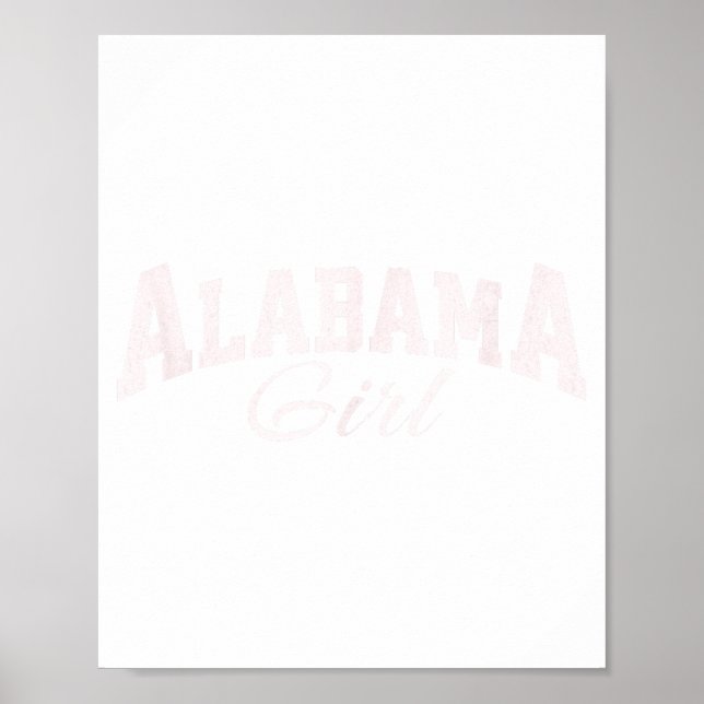 Fille de l'Alabama, Impression de style universita (Devant)