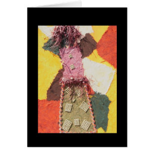 Fille de médias mélangés - carte vierge d'art d