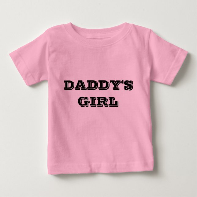 Fille de papa, T-shirt bébé, rose (Devant)