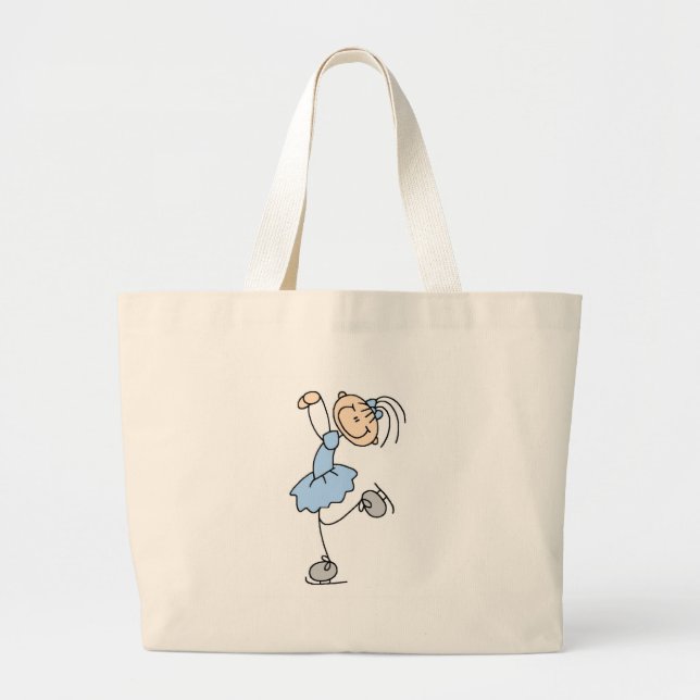Fille de patinage de glace dans le sac bleu (Devant)