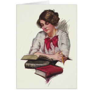 Fille de temps d'étude avec des livres