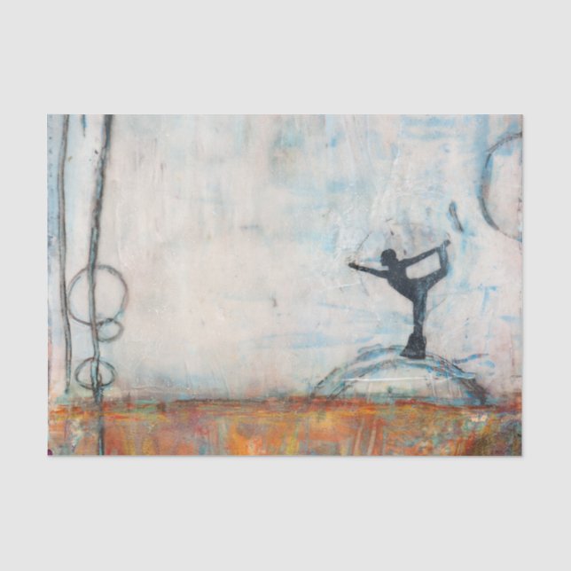 Fille de yoga de danseur - papier de soie de soie (Recto)
