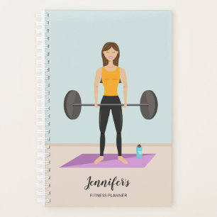 Fille Deadlifting & Personnalisable Nom Fitness